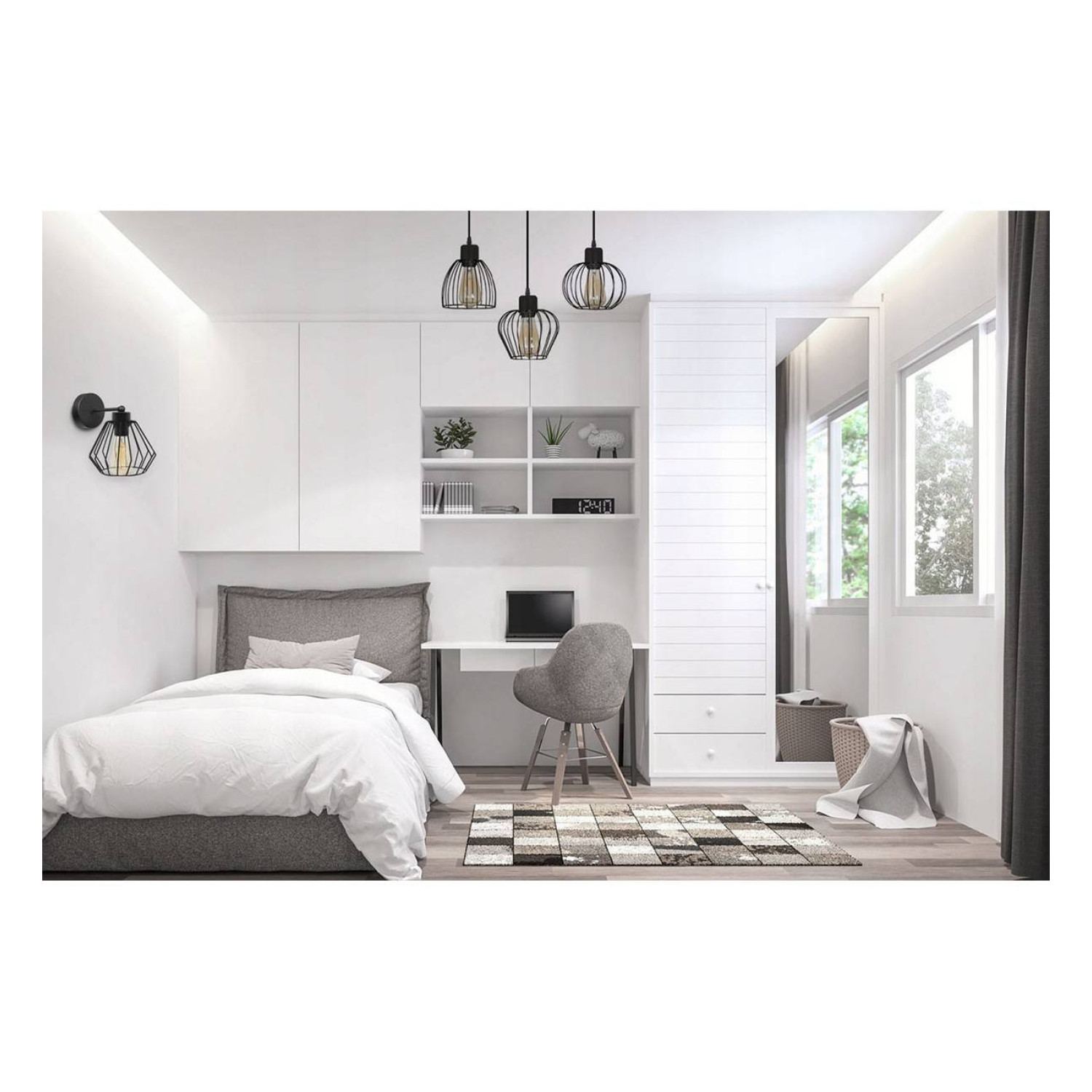 Industriální nástěnné svítidlo s kovovým stínítkem NUVOLA 2034/K LH029 foto5