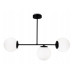 Black lamp on a rod with three white glass balls PALERMO 2390/3 foto4