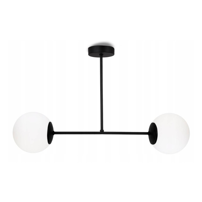 Ceiling light on a rod with white glass balls PALERMO 2390/2