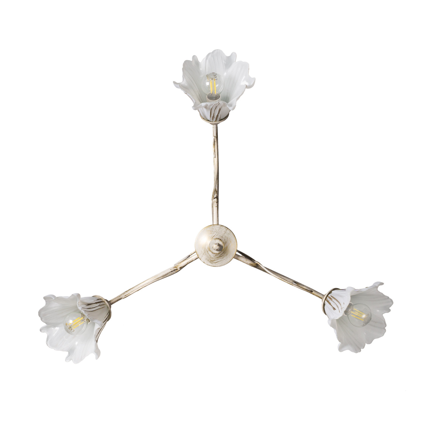 Hanging chandelier on a chain 4133 "TOSKANA" in beige color foto4