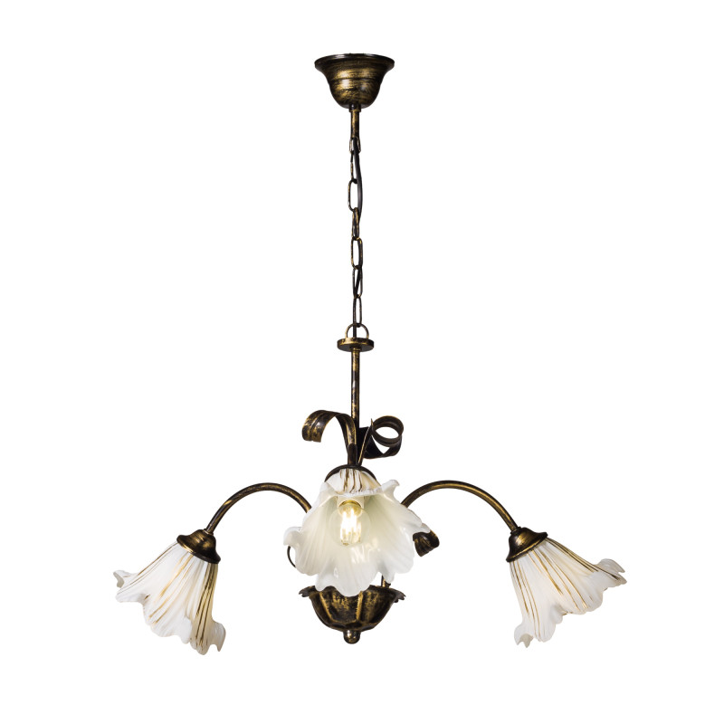 Pendant luminaire on chain 4133 "TOSKANA" in brown color