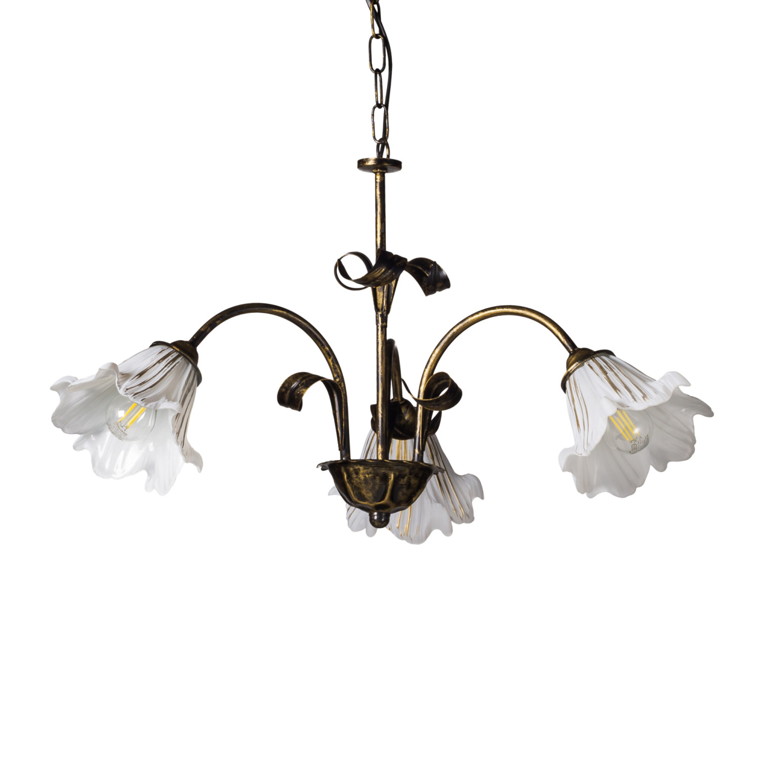 Pendant luminaire on chain 4133 "TOSKANA" in brown color foto3