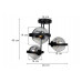 Zajímavé závěsné svítidlo v moderním stylu do kuchyně a jídelny RING RIO 2350/4/B foto3