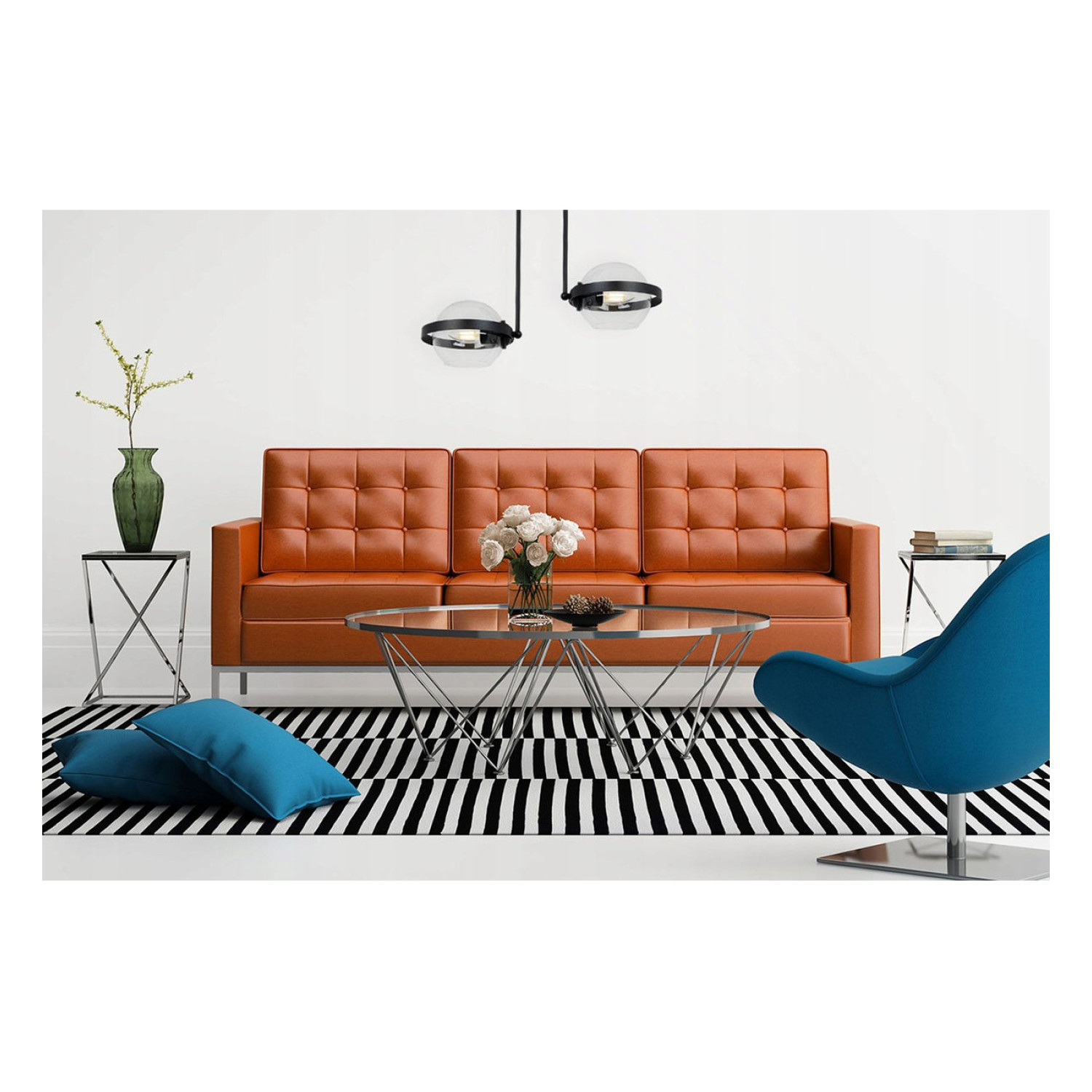 Modern ceiling light with two glass shades RING 2340/2/B foto4