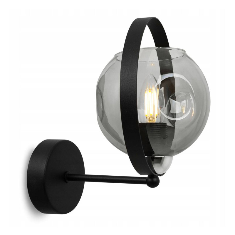 Loft wall lamp with a ball-shaped glass shade RING RIO 2350/K/G LH031 foto2