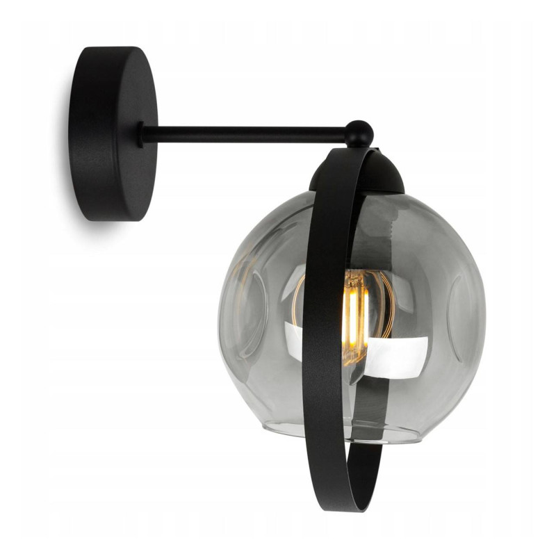 Loft wall lamp with a ball-shaped glass shade RING RIO 2350/K/G LH031