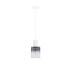 White single bulb pendant lamp with square glass lampshade 1528 "Roberto" foto2