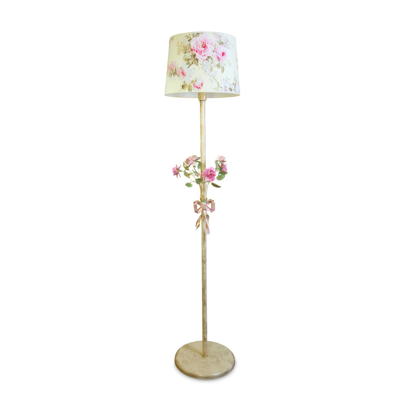 Stojací lampa s kovovými květinami 6430 "Romance"