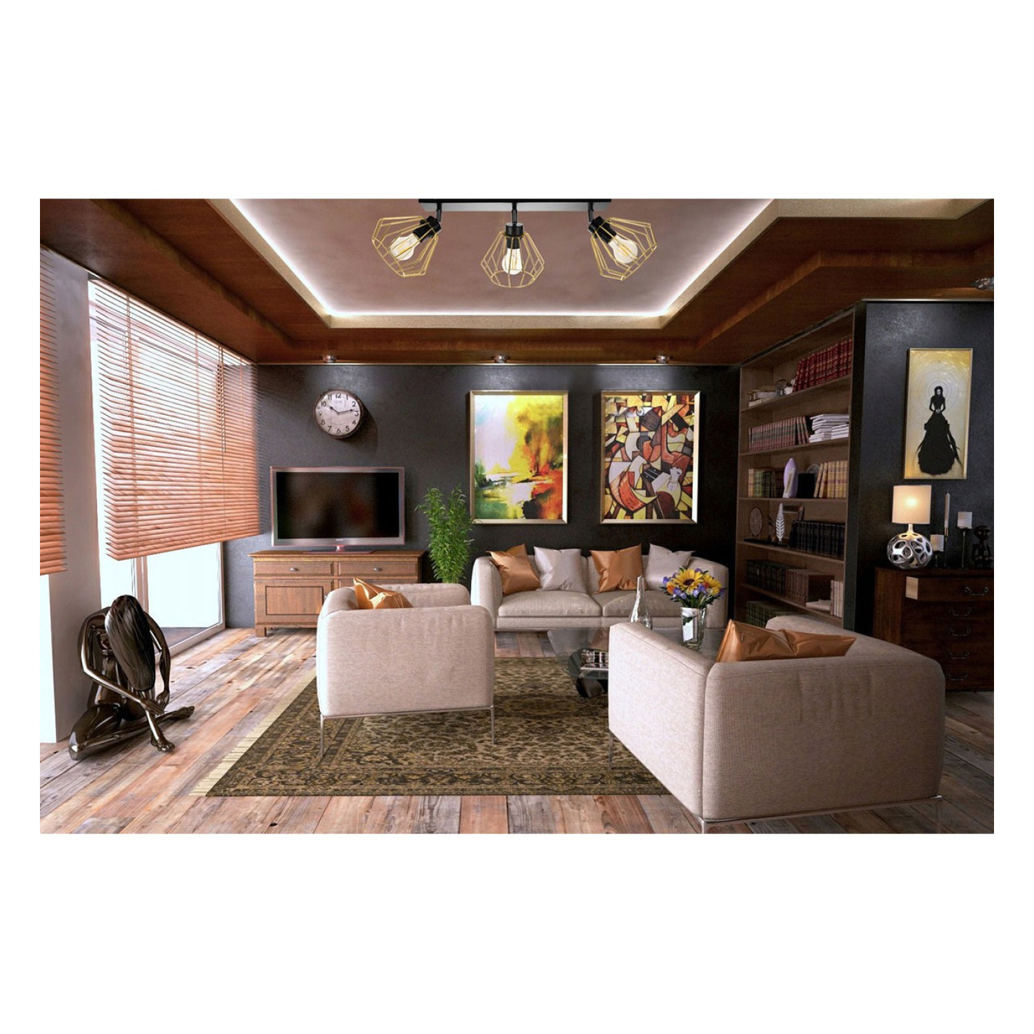 Ceiling luminaire LH008 "SANTOS LOFT" foto2