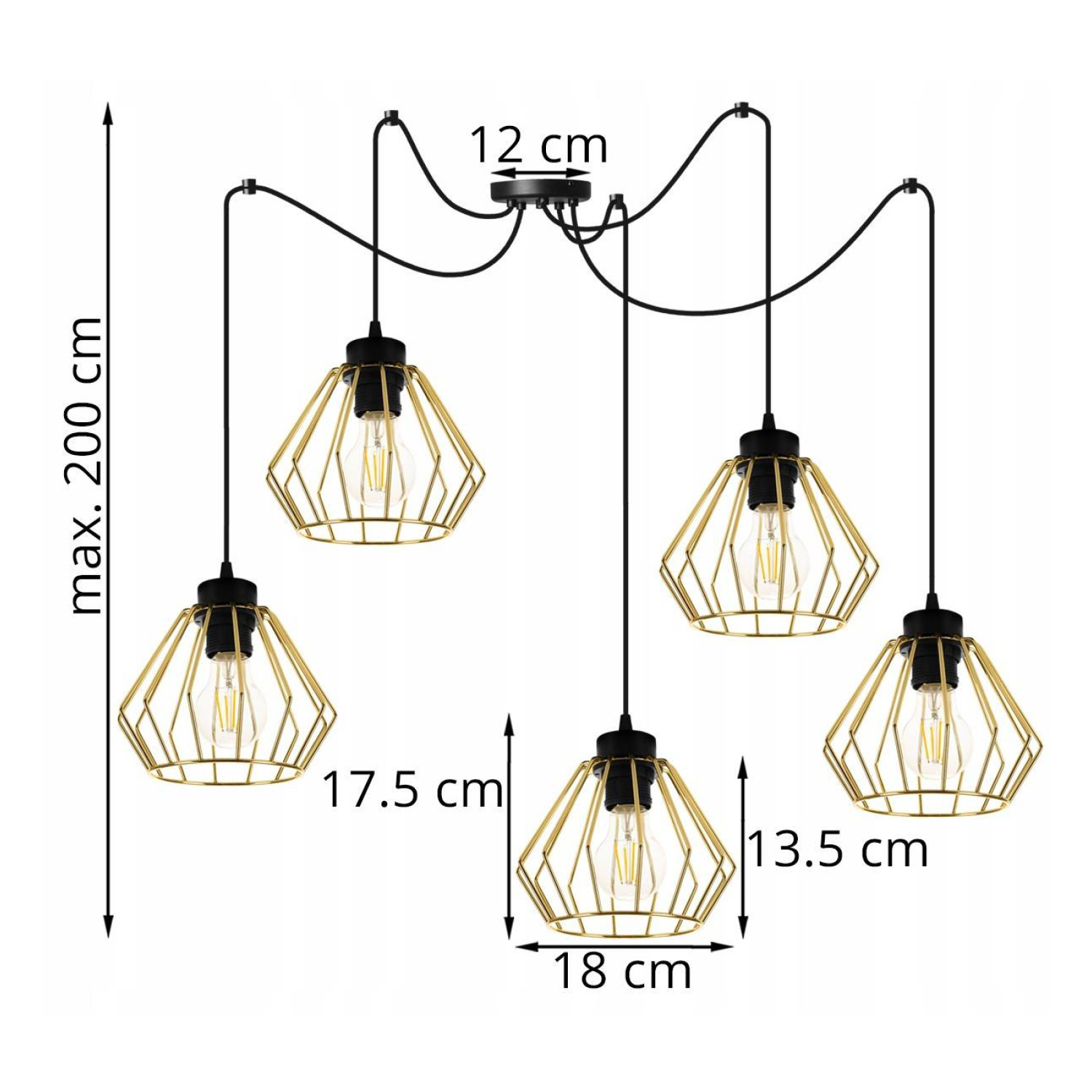 Pendant luminaire SPIDER SANTOS 2213/5 foto4