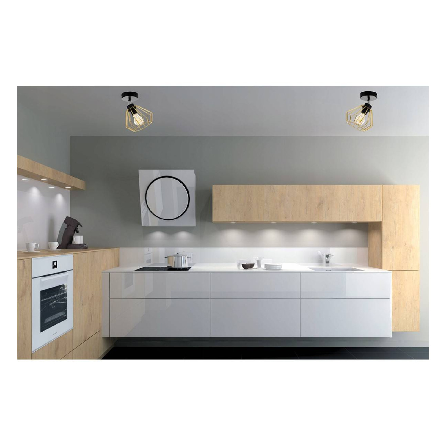 Moderní stropní svítidlo s drátěným stínidlem ve stylu loft SANTOS 2211/1 foto4