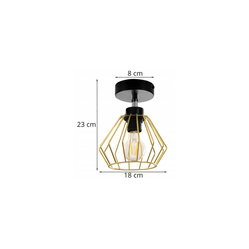 Moderní stropní svítidlo s drátěným stínidlem ve stylu loft SANTOS 2211/1 foto2