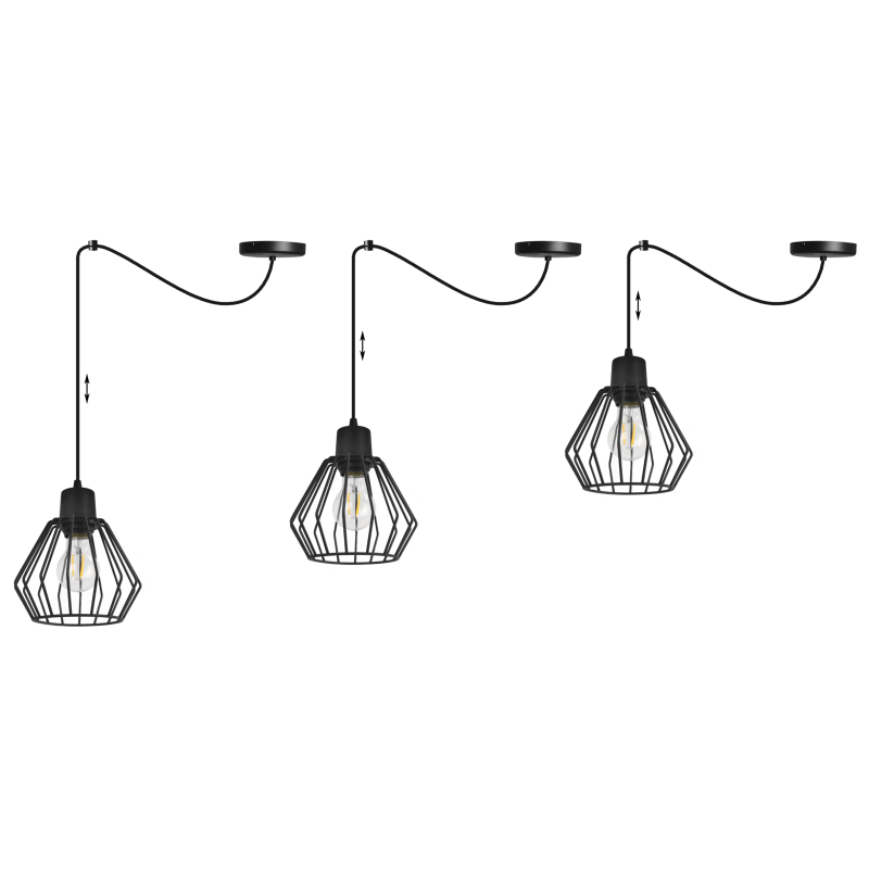 Pendant light on adjustable cables SPIDER NUVOLA 2502-1 foto3