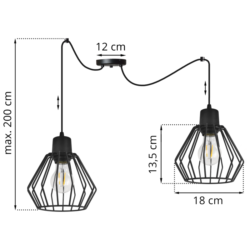 Pendant light on adjustable cables SPIDER NUVOLA 2502-2 foto4