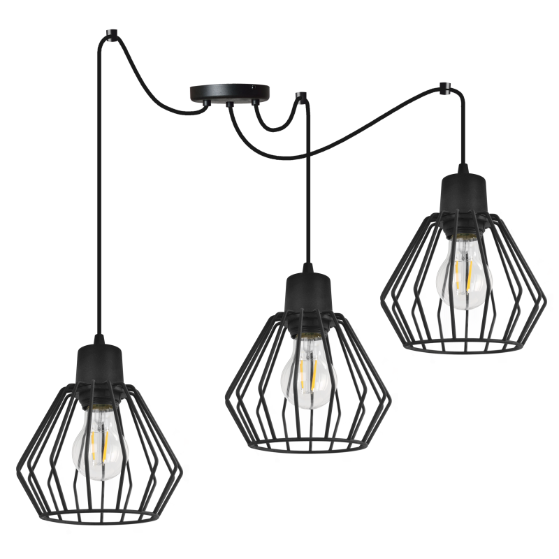 Pendant light on adjustable cables SPIDER NUVOLA 2502-3