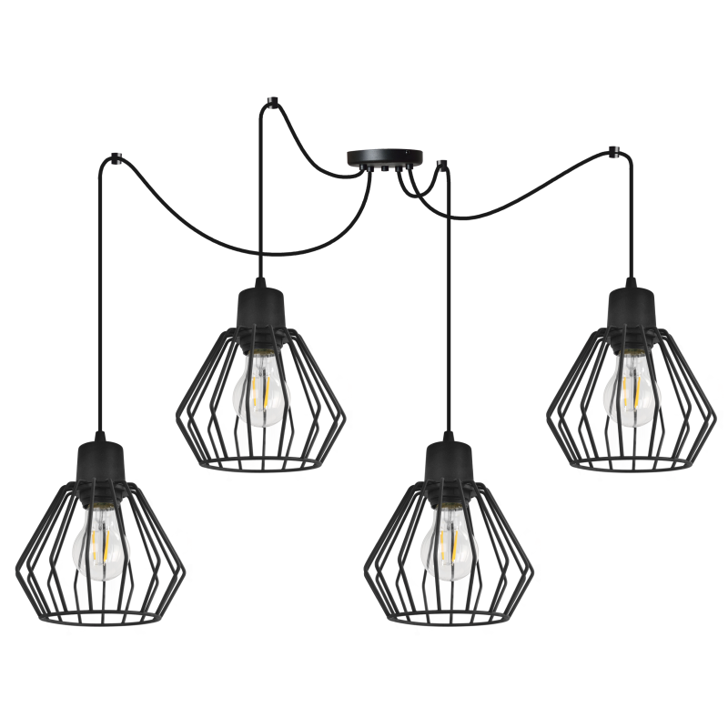 Pendant light on adjustable cables SPIDER NUVOLA 2502-4