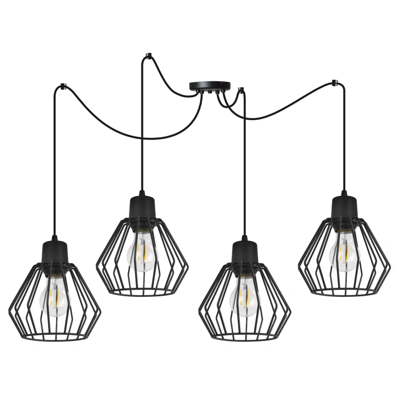 Pendant light on adjustable cables SPIDER NUVOLA 2502-4 foto2