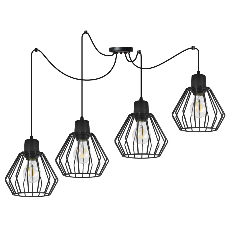 Pendant light on adjustable cables SPIDER NUVOLA 2502-4 foto3