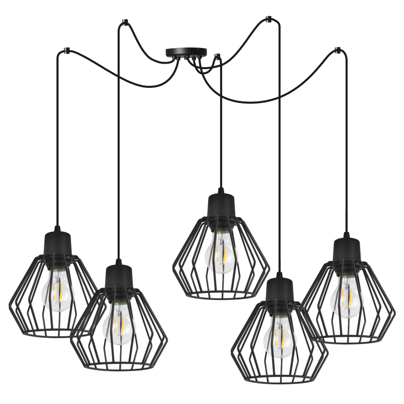 Pendant light on adjustable cables SPIDER NUVOLA 2502-5 foto2