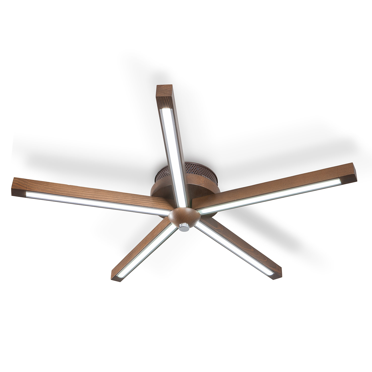 Dřevěný LED lustr přisazený ke stropu 40705 " Star"