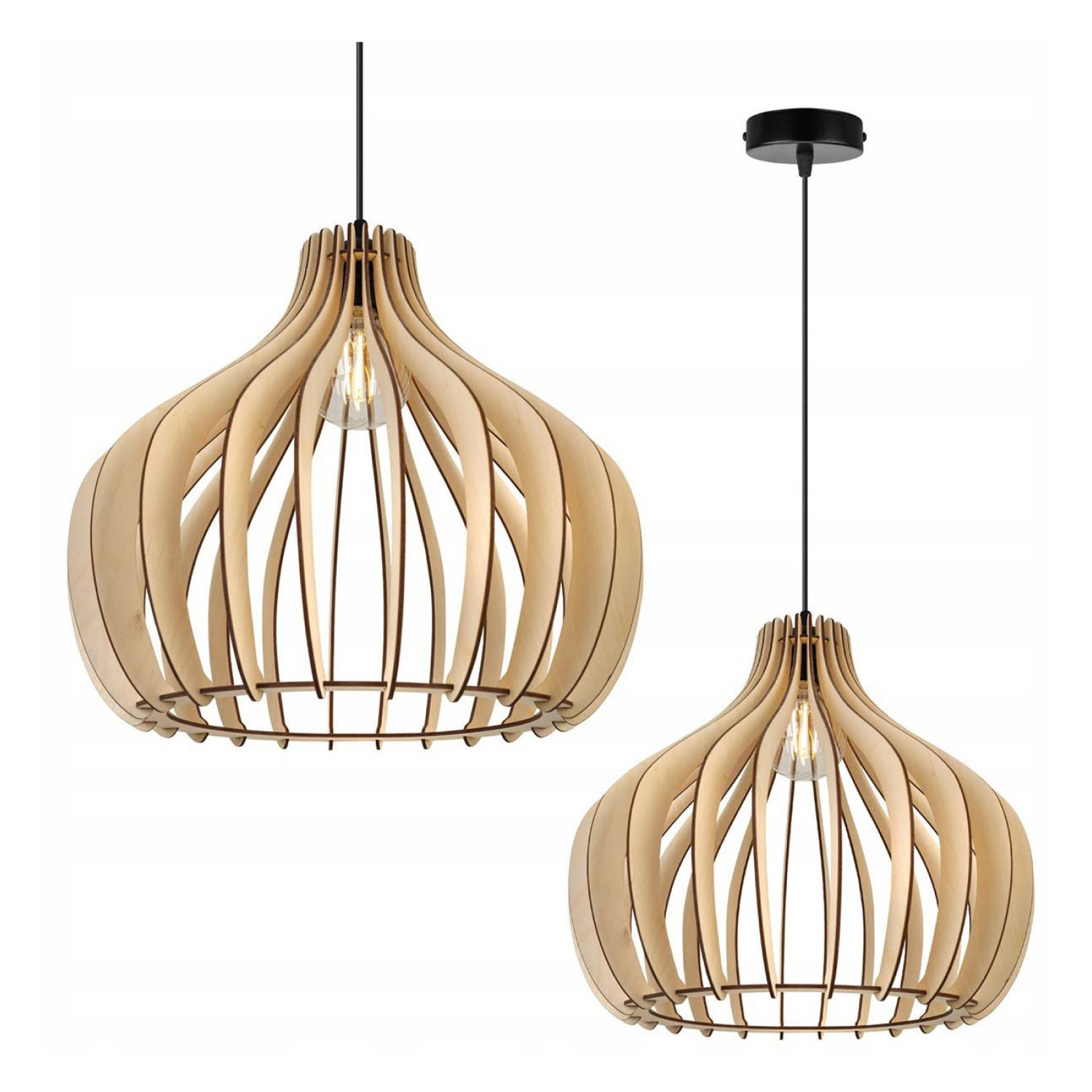 Design wooden suspended ceiling lamp TIMBER 2363/1 LH032 foto6