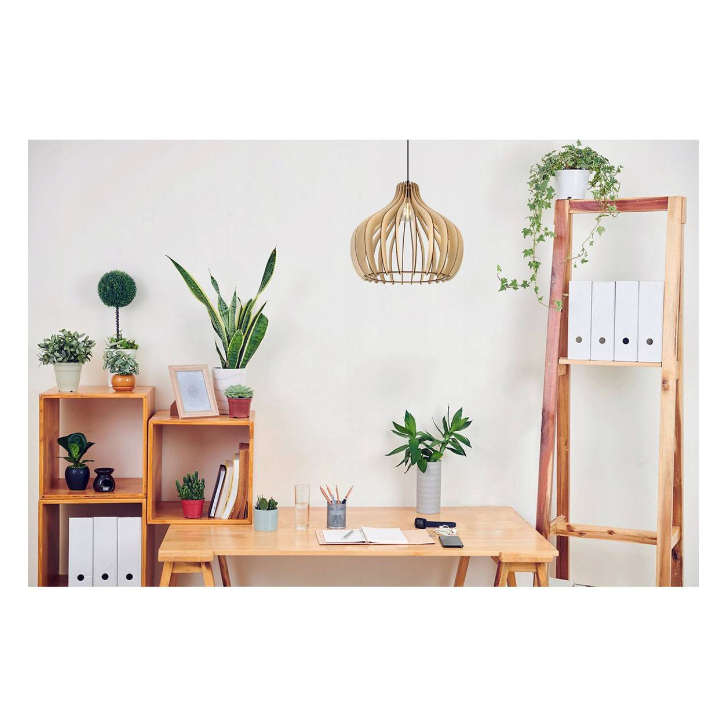 Design wooden suspended ceiling lamp TIMBER 2363/1 LH032 foto2