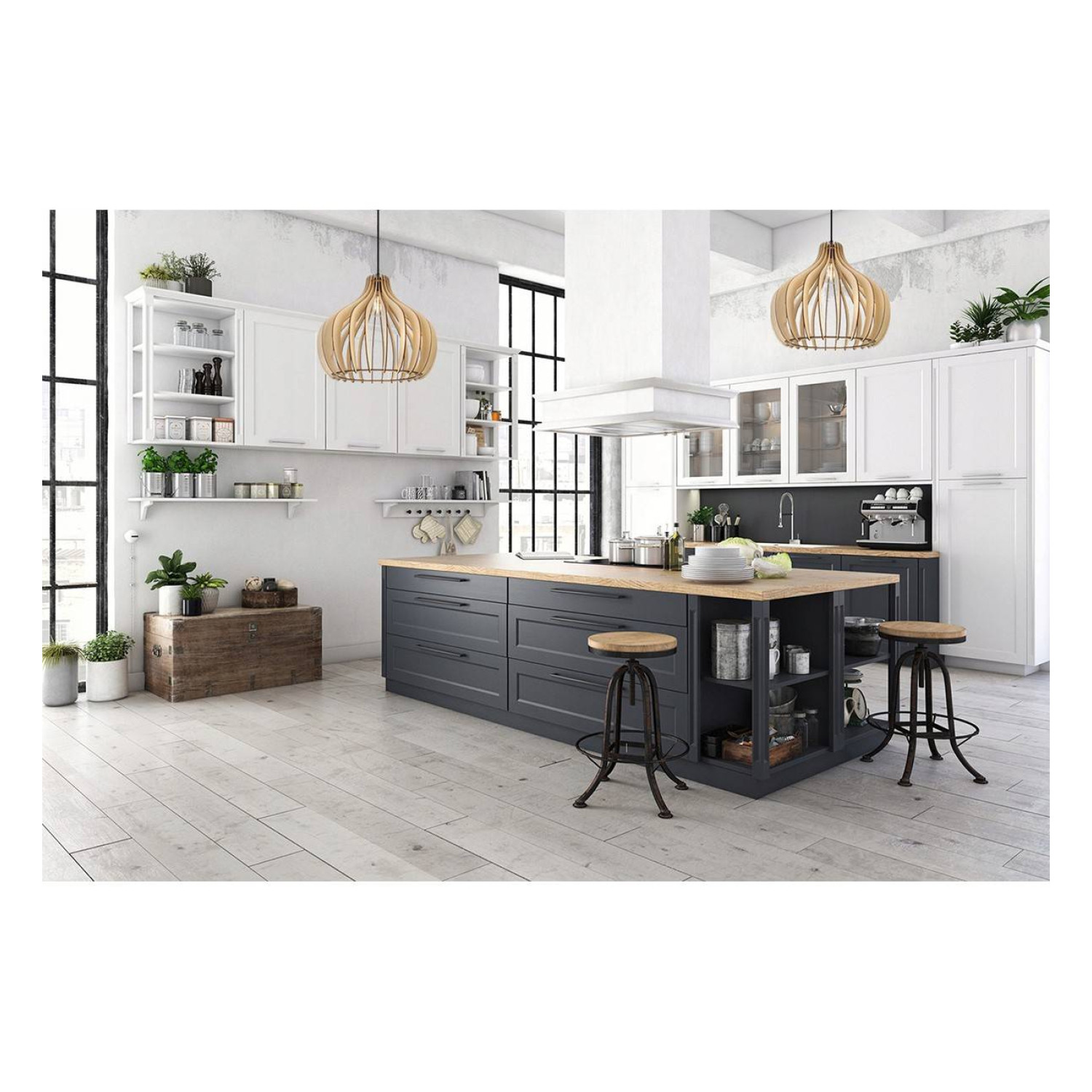 Design wooden suspended ceiling lamp TIMBER 2363/1 LH032 foto4