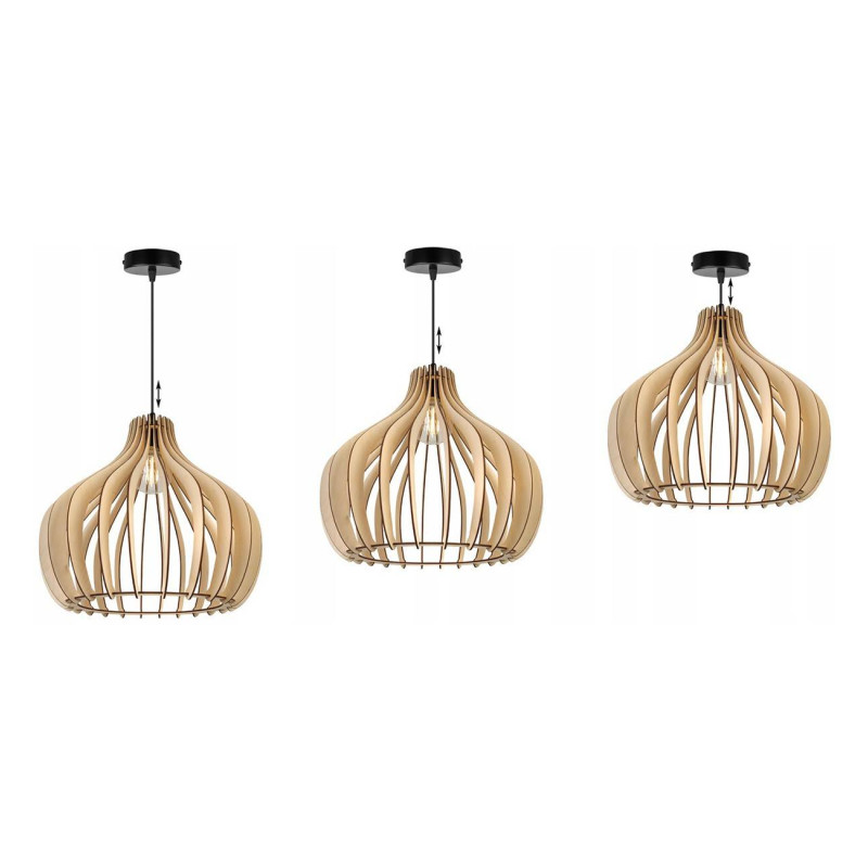 Design wooden suspended ceiling lamp TIMBER 2363/1 LH032 foto7
