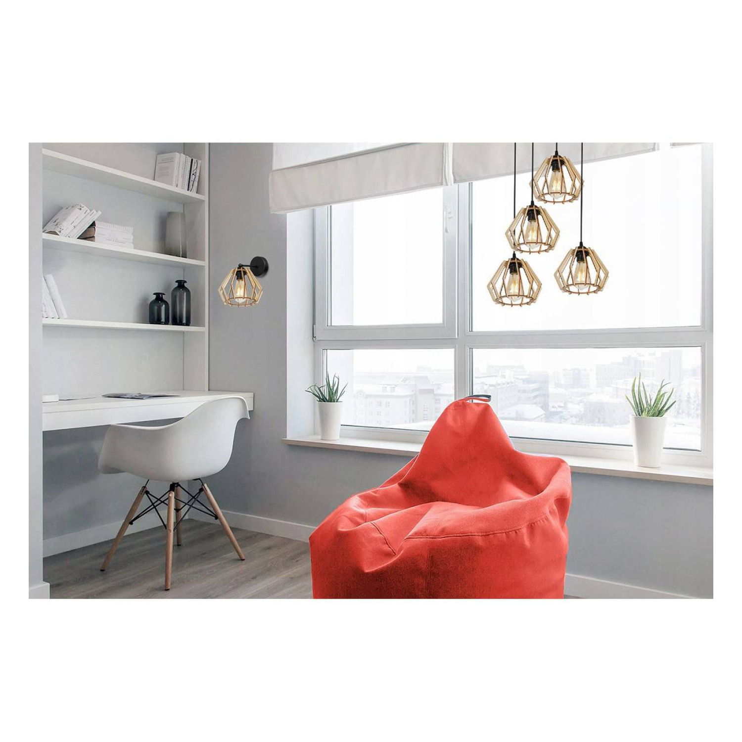 Nástěnné svítidlo s dřevěným stínidlem ve skandinávském stylu TIMBER 2360/K foto6