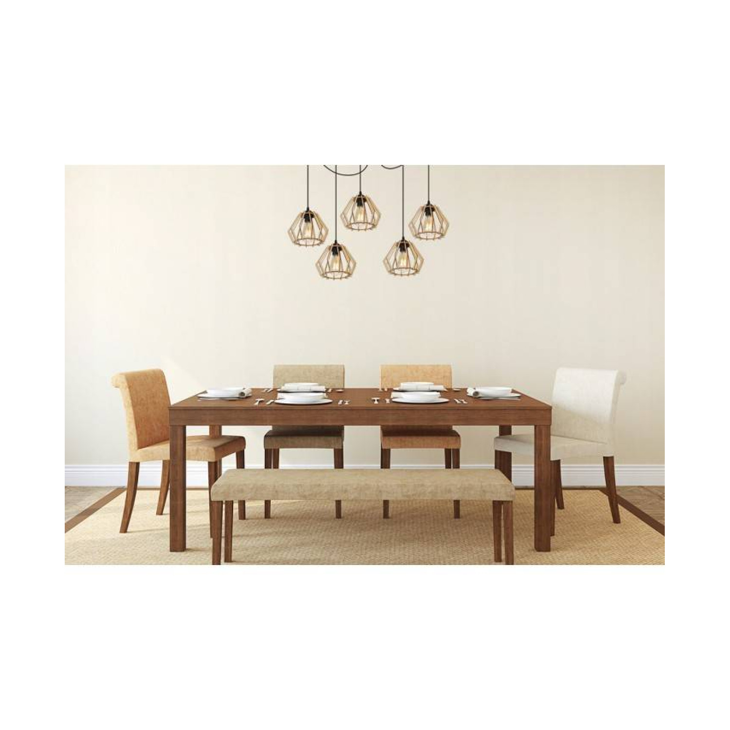 Modern suspension lamp with wooden shades SPIDER TIMBER 2360/5 foto4