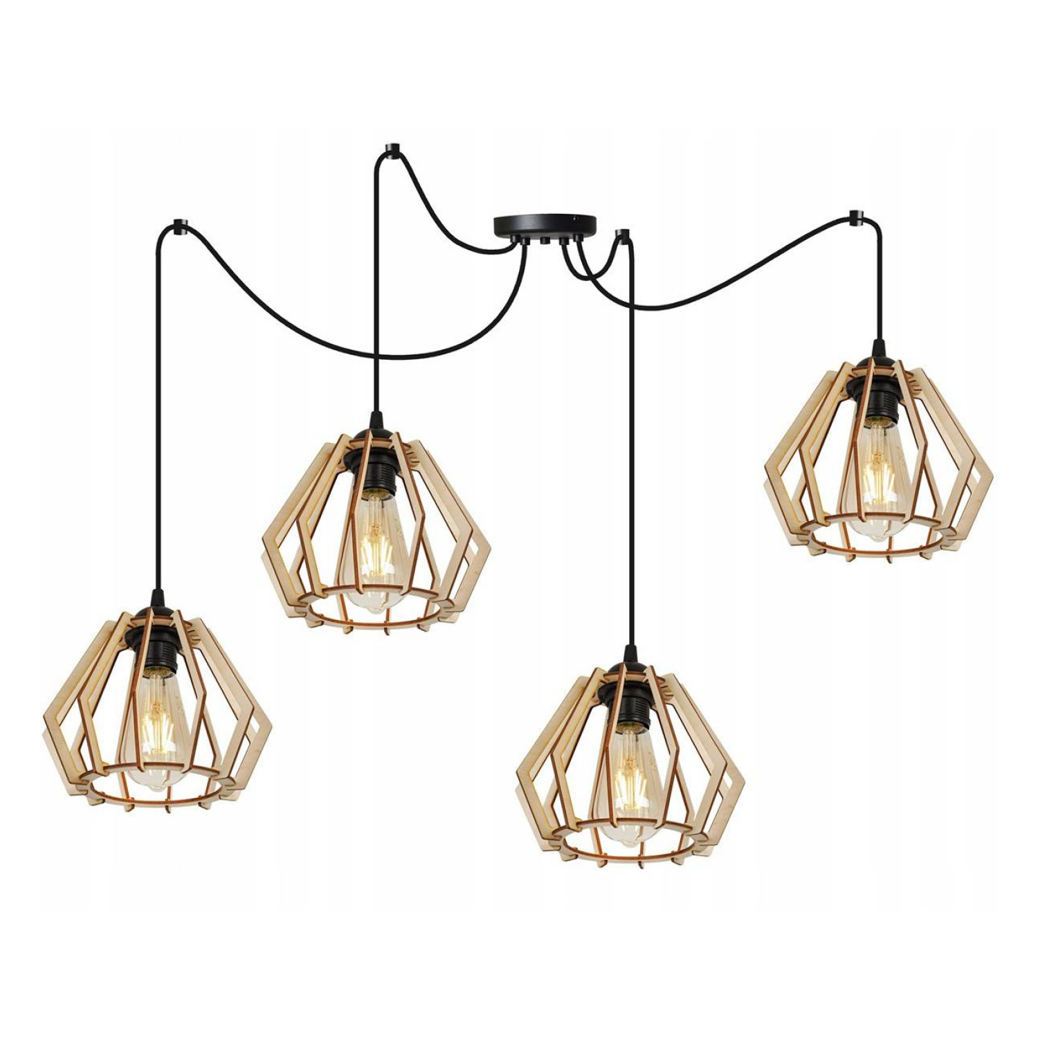 Originální dřevěná lampa Spider ve stylu Boho SPIDER TIMBER 2360/4