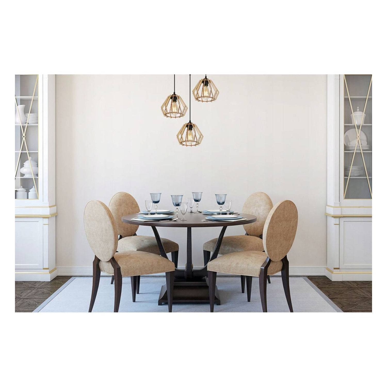 Adjustable wooden lamp with geometric shades TIMBER 2360/3/OW foto6