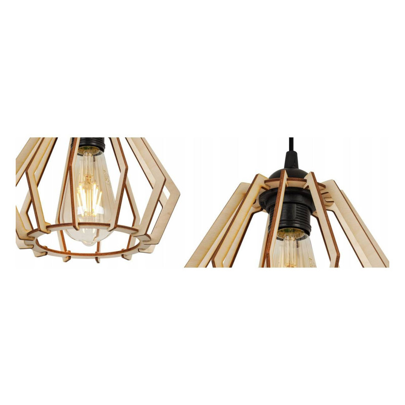 Nastavitelná dřevěná lampa s geometrickými stínidly TIMBER 2360/3/OW foto3