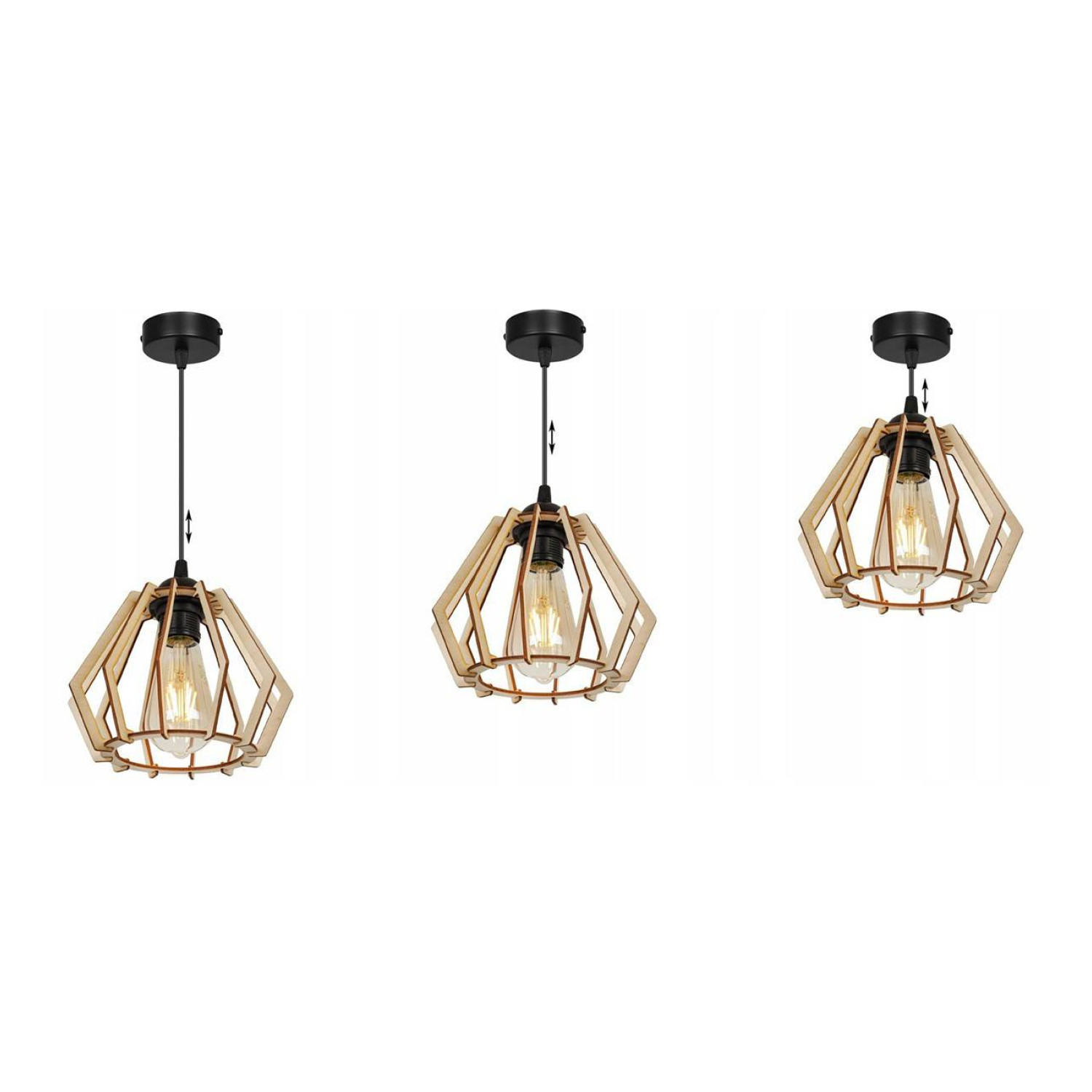 Nastavitelná závěsná lampa s jedinečným charakterem TIMBER 2360/1 foto3