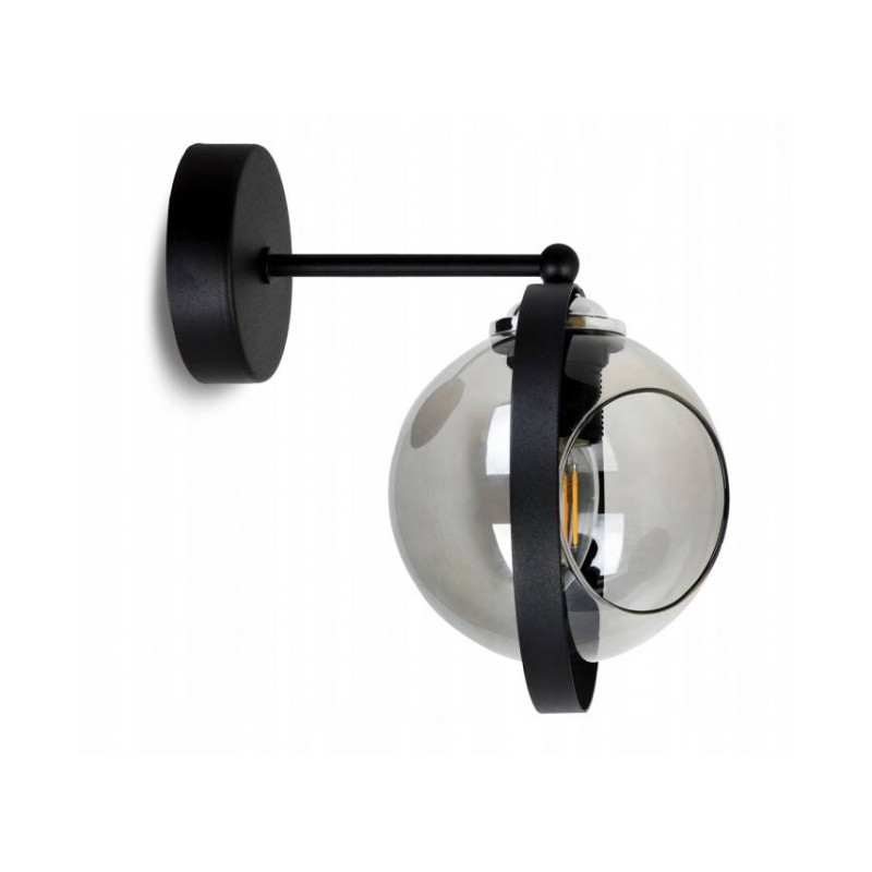 Modern wall lamp made of metal and glass Ball lampshade RING 2340/K/G