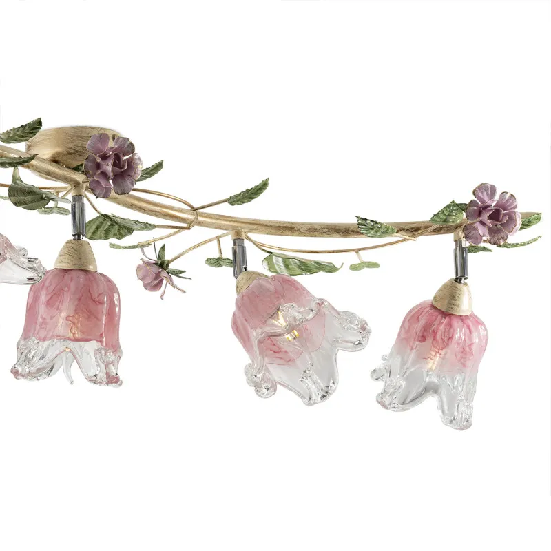 Přisazený lustr v růžovém provedení 1510 "ROSA" foto2