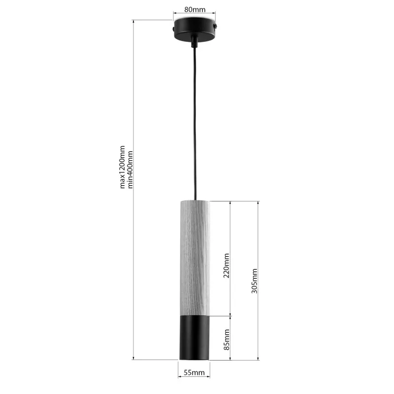 Pendant luminaire 40555 "GLAZE WOOD" foto3