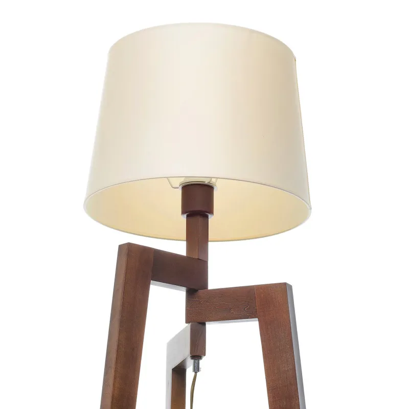 Stojací lampa v barvě ořechu s bežovým stínidlem  9660 "Trion" foto4