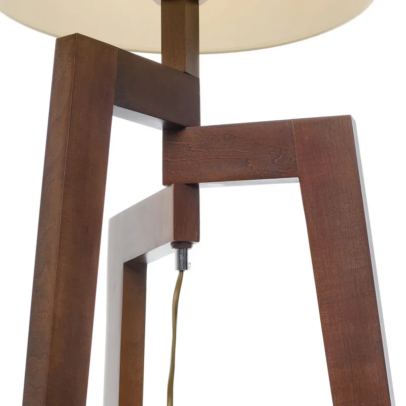 Stojací lampa v barvě ořechu s bežovým stínidlem  9660 "Trion" foto5