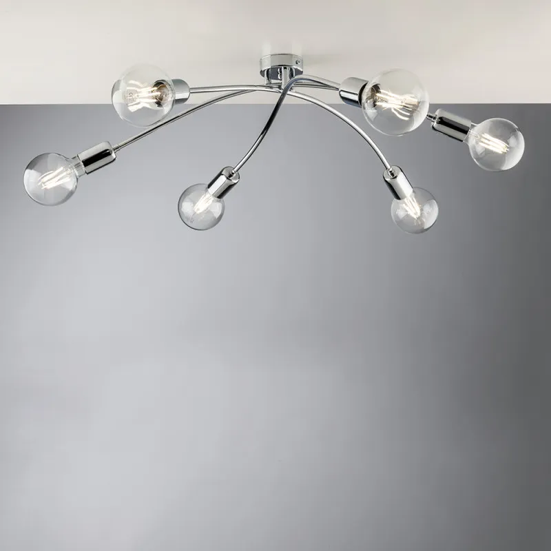 Pendant light BL222-PL6-CR Bpm, 6 X 60 Watt Max, chrome