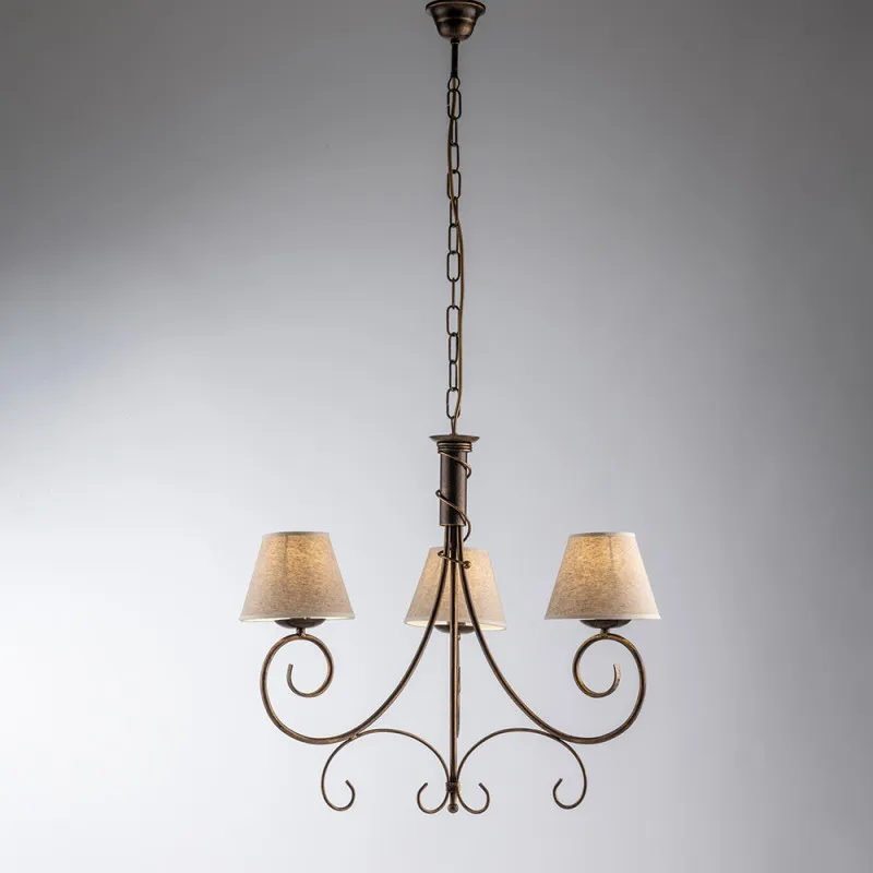 Pendant light BL258-3-BR Vienna, 3 X 40 Watt Max, brown, golden