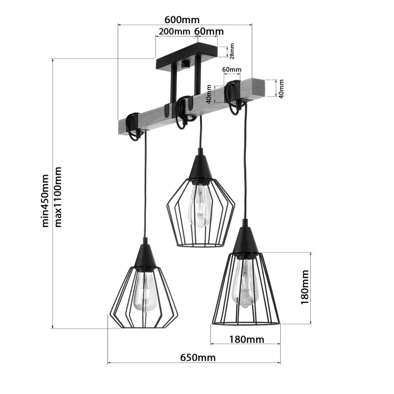 Pendant luminaire 20944 "CAMEROON" foto4