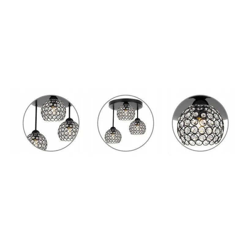 Elegantní závěsná lampa na tyči s dekorativními stínidy CRYSTAL 2220/3/OP foto3