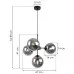 Black Pendant Light with Adjustable Length and Graphite Shades foto10