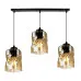 Modern pendant light on the bar with glass shades in honey color NIKI 2195/3 AMB foto4