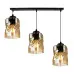 Modern pendant light on the bar with glass shades in honey color NIKI 2195/3 AMB foto4