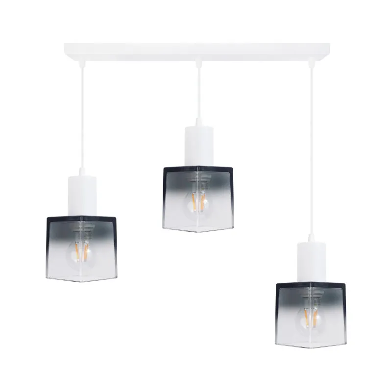 White pendant lamp with Square lampshades 60603 "Roberto" foto3